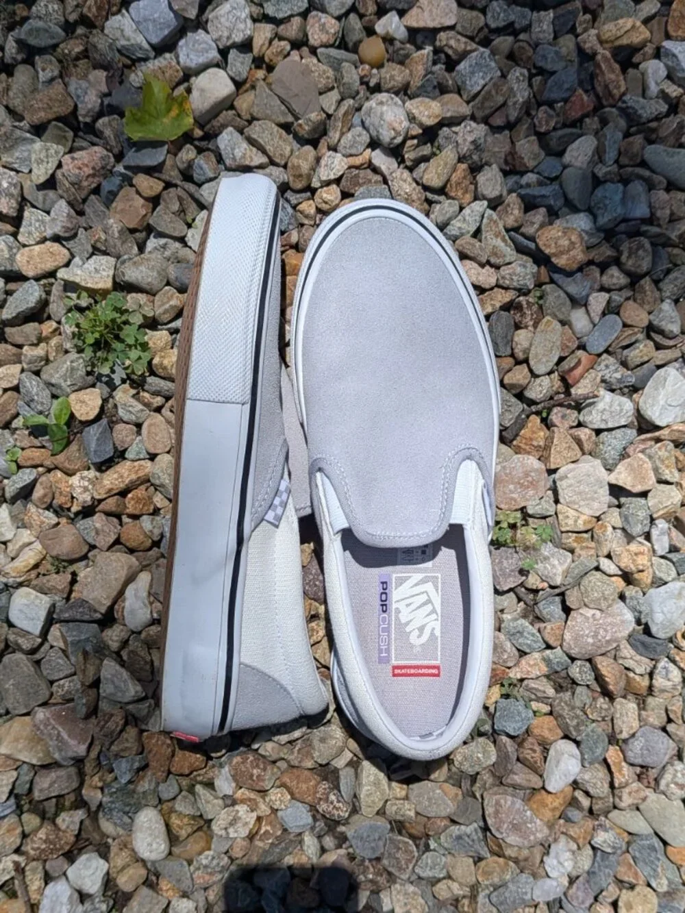 Vans Skate Slip-On Gray and Off-White